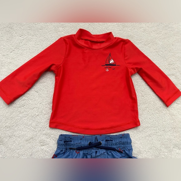 Boys swimsuit Sailor Rash Guard Set - Picture 3 of 7